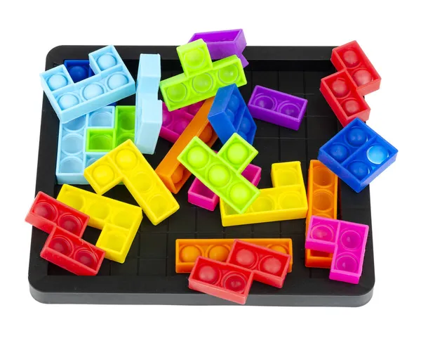 Puzzle Proste Dołeczki Pop Modna Nowoczesna Zabawka Antystresowa Dla Dzieci — Zdjęcie stockowe