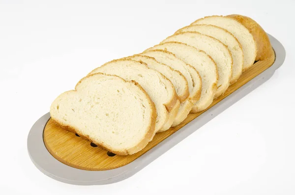 Sliced Wheat Bread Sandwiches Studio Photo — Stock Photo, Image