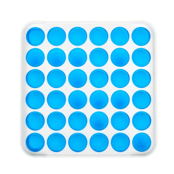Blauw Vierkant Eenvoudige Kuiltje Pop Modieus Modern Stress Speelgoed Voor — Stockfoto