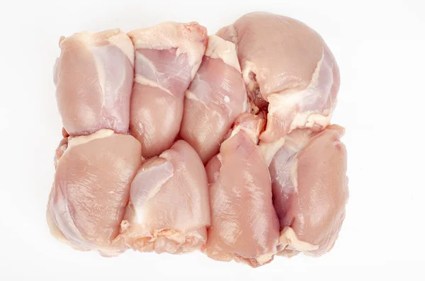 Pieces Chicken Thigh Meat Skin Bone Photo — Stock Photo, Image