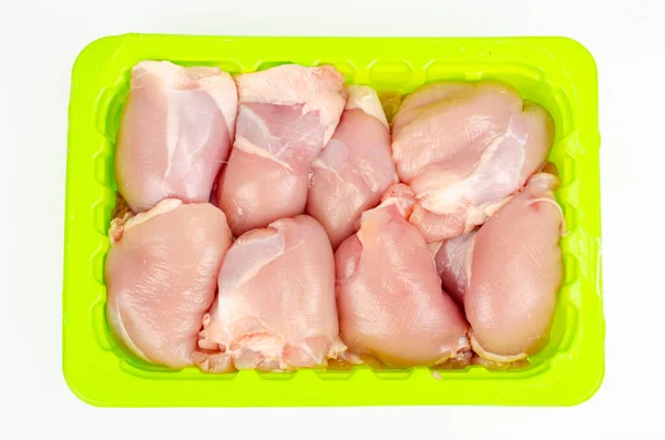 Кусочки Куриного Мяса Кожи Костей Фото — стоковое фото