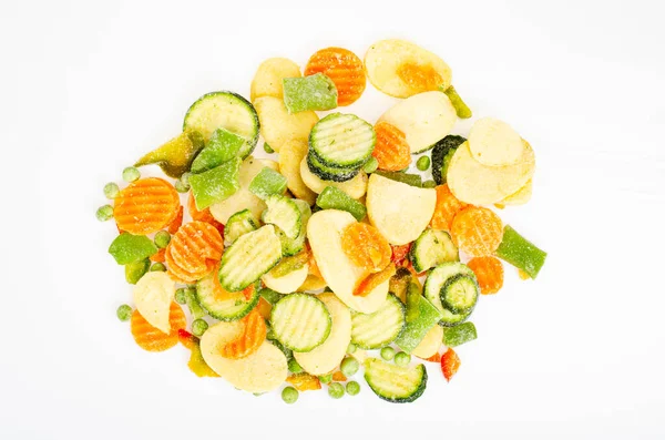 Mix Frozen Bio Vegetables Studio Photo — Stock Photo, Image