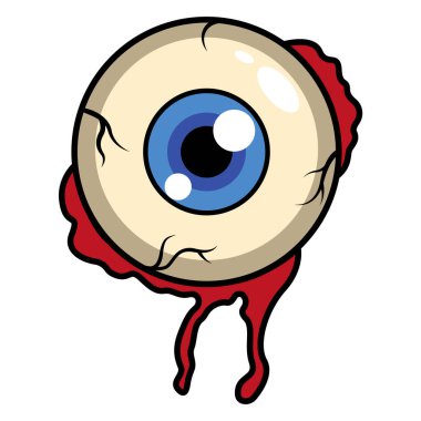 Böyle kanlı bir canavar gözü cadılar bayramı resimlerinde ya da zombi sanatında kullanılabilir..