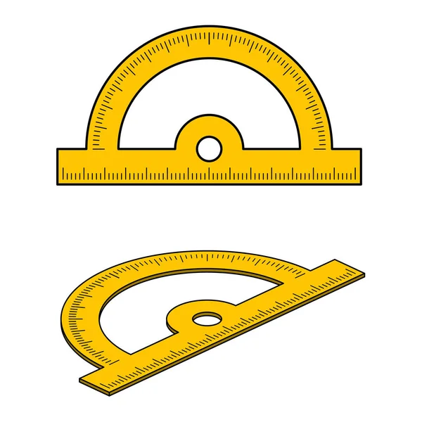 Ecole jaune, tracteurs plats et isométriques, illustration vectorielle — Image vectorielle