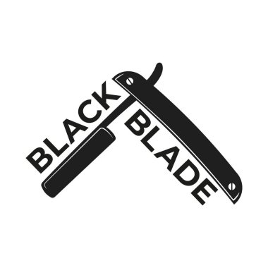 Berber dükkanı için vektör illüstrasyon logosu, berber jiletli kuaför salonu..