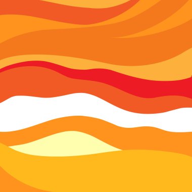 Sarı soyut dalgalar. Vektör illüstrasyonu, arkaplan.