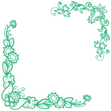 Vector background with floral corner ornament.