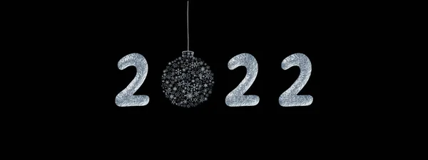 Nieuwjaar 2022 Stijl Van Minimalisme — Stockfoto