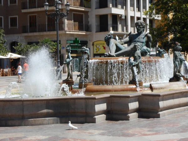 Fonte Decorativa Centro Cidade — Fotografia de Stock