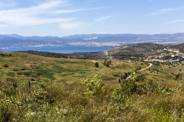 Vista Sobre Parque Ambiental Peramatos Schistos Distrito Atenas Grecia Soleado —  Fotos de Stock