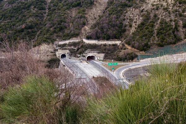 Vue Sur Les Montagnes Les Routes Région Épire Grèce Par — Photo