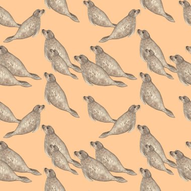 Beyaz arkaplan üzerine suluboya desenli mühür, ambalaj, kraft kağıdı, kumaş için,