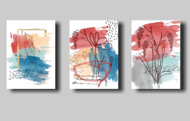 watercolor background. Abstract modern print with spots, vintage, harmonious colors