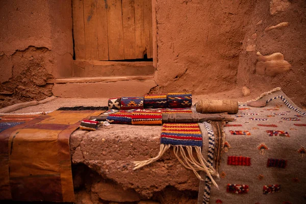 Παραδοσιακά Μαροκινά Χαλιά Μαρόκο Αφρική — Φωτογραφία Αρχείου