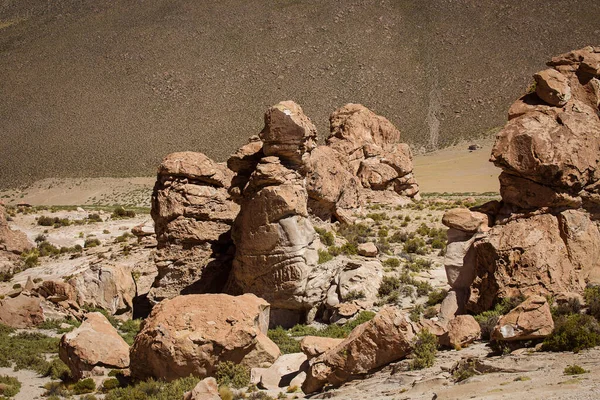 Formaciones Piedra Tonalidades Rojo Anaranjadas Uno Los Lugares Del Valle — Foto de Stock
