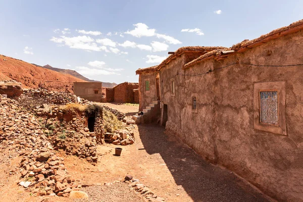 Παραδοσιακό Δρόμο Χωριό Ένα Χωριό Κοντά Ouarzazate Μαρόκο — Φωτογραφία Αρχείου