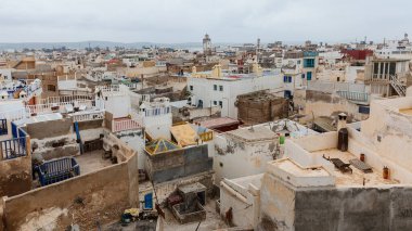 Fas 'taki Essaouira şehrinin en iyi manzarası.