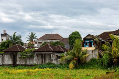 View of Balinese houses in Ubud .Bali. Indonesia