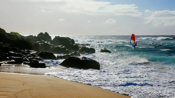 Windsurfing Oahu Hawaii United States — Fotografia de Stock