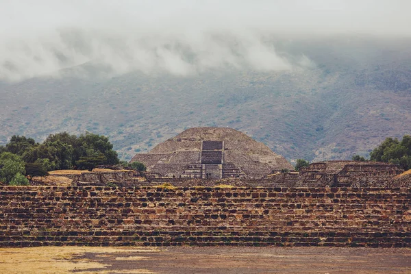 Antigua Pirámide Luna Teotihuacán México — Foto de Stock