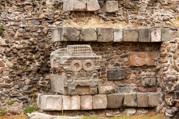 Las Paredes Pirámide Están Decoradas Con Tallas Piedra Teotihuacan México — Foto de Stock