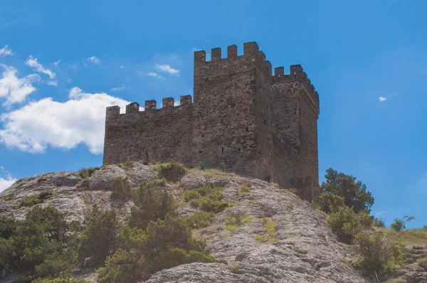 Vista Torre Castelo Consular Fortaleza Sudak — Fotografia de Stock