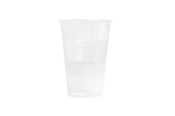 Plastic transparent cup for coffee, tea, chocolate and other hot drinks. Plastic party cup mockup. Disposable Cups set. Take out mugs front view and space for your design — Stock fotografie