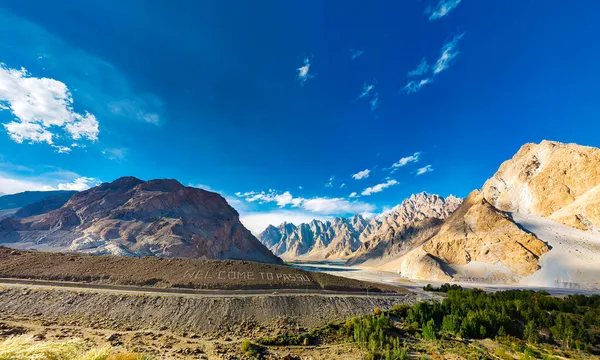 Ampia Vista Sulle Montagne Dei Coni Passu Gilgit Baltistan Pakistan — Foto Stock