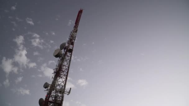 Antena Muy Alta Cielo Hora Azul — Vídeo de stock