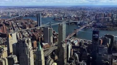 Manhattan ve Brooklyn köprüsünün zaman aşımına uğramış görüntüsü