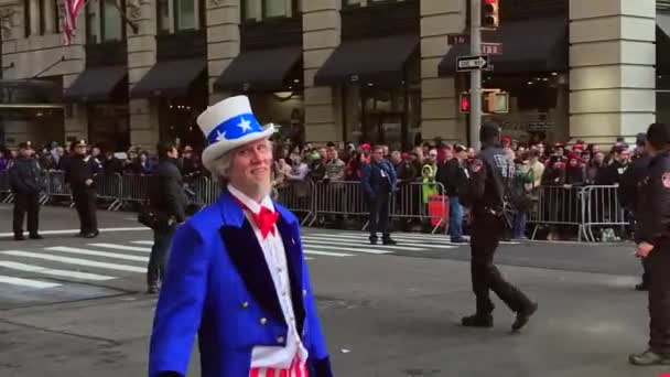 Nueva York 2019El Tío Sam Desfile Del Día Los Veteranos — Vídeos de Stock