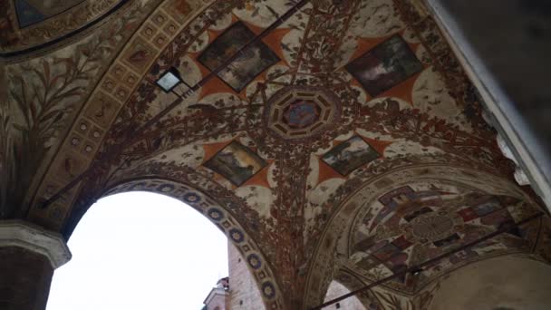 Painted Ceiling Palace Florence Royalty Free Stock Footage
