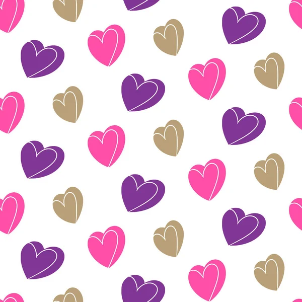 Patrón Sin Costuras Con Cajas Regalo Corazón Día San Valentín — Vector de stock