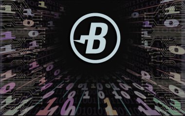 Siyah arkaplanda ikili kod tüneli. Merkez Bankası dijital para birimi kavramı. Kripto imzasını patlat