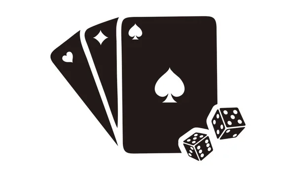 Pokercard Logo Das Für Logos Und Symbole Verwendet Werden Kann — Stockvektor