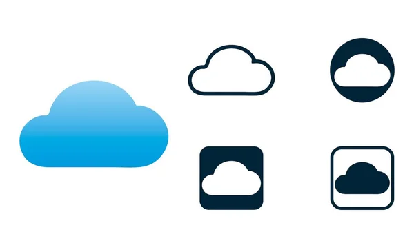 Gran Icono Nube Para Logotipo Para Icono Web — Vector de stock