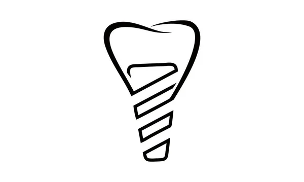 Buen Icono Implante Dental Para Logotipo Para Icono Web Así — Vector de stock