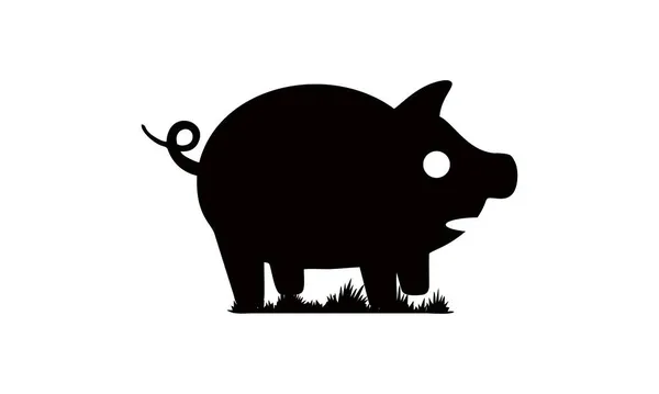 Schwein Logo Das Für Logos Oder Symbole Verwendet Werden Kann — Stockvektor