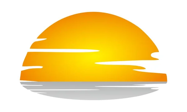 日落标志 可用于标志或网络图标 矢量图形