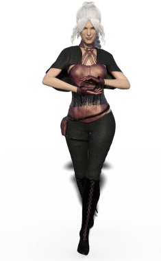 Bir fantezi büyücüsünün 3 boyutlu canlandırması 