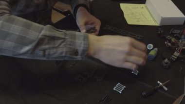 FPV kuadkopteri için karbon çerçeve montajı, 5 inç, masada siyah çerçeve, dört kiriş, inşaatçı, cıvata, fındık.