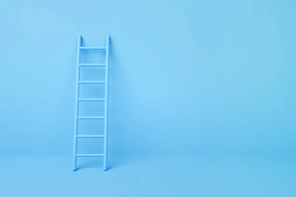 Step Ladder Blue Wall Rendering — Fotografia de Stock