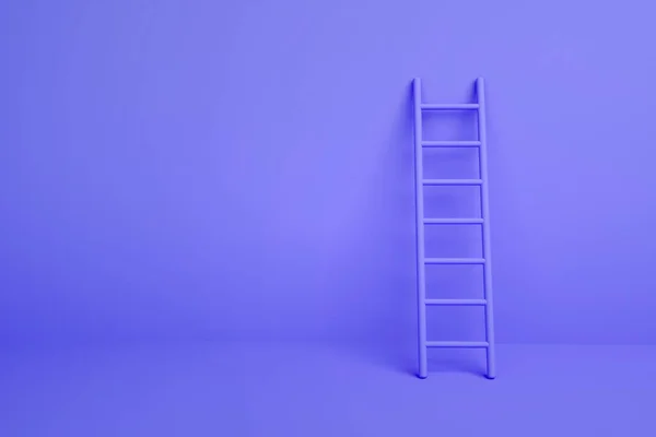 Крокова Драбина Фіолетовій Стіні Візуалізація — стокове фото