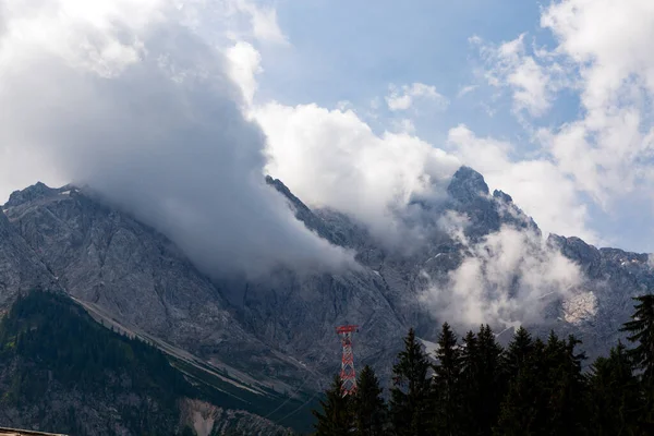 Mountain View Spring Landscape Clouds — Stock Photo, Image