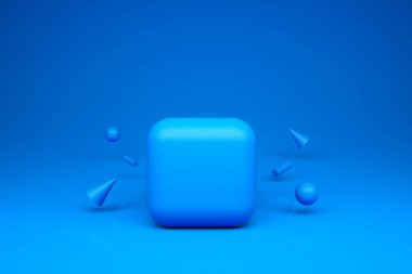 uygulama logosu arkaplan 3d geometrik şekiller, simge için yer, 3d oluşturma