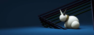 abstract creative background with geometric figures for fashion advertising, panoramic layout