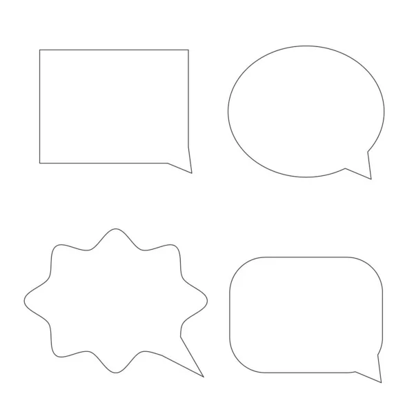 Word Balloons Various Shapes Vector Image Illustration — Stock Vector