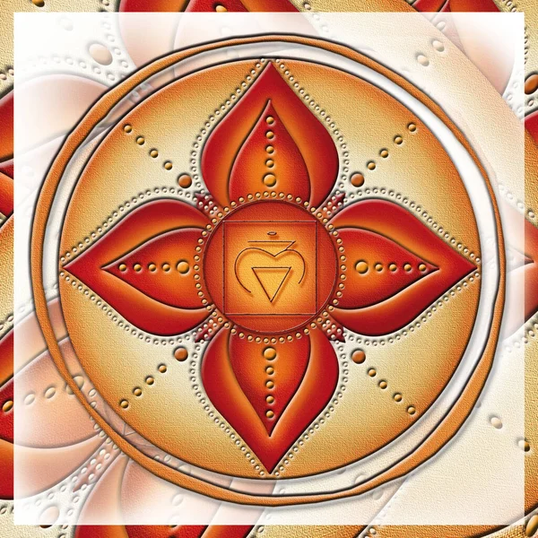 Chakra Symbols Root Chakra Muladhara Energy Stability Comfort Safety — стокове фото