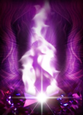 Saint Germain 'in Violet alevi ilahi enerji ve dönüşümü temsil eder. Bu mistik poster uzayınızı iyi enerji ve iyileştirici titreşimlerle dolduracak. Masaj terapistleri, Reiki şifacılar, yoga stüdyoları ya da meditasyon alanınız için mükemmel..