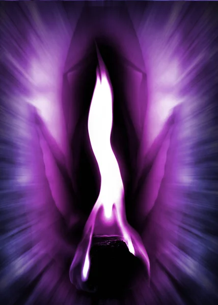 Flamme Violette Saint Germain Est Synonyme Énergie Divine Transformation Cette — Photo